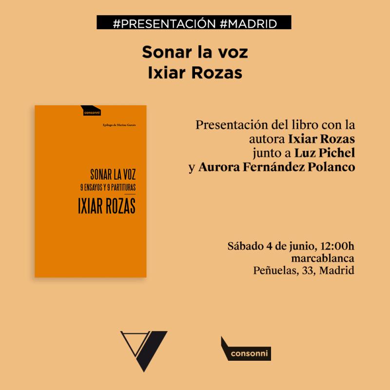 Presentación libro Sonar la voz en Madrid